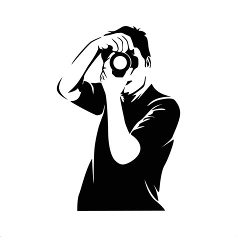 photograph silhouette. people use camera vector illustration ...