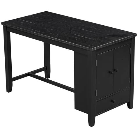 5-Piece Dining Table Set-Counter Height Table with Storage Cabinet and Drawer - Bed Bath ...