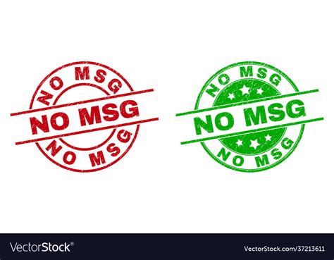 No msg round watermarks with corroded style Vector Image