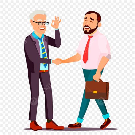 Happy Clients Clipart Vector, Happy Client Vector Customer Person Shaking Hands Partnership ...
