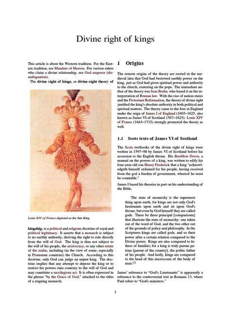 Divine Right of Kings PDF | PDF | Monarchy | Religion And Belief