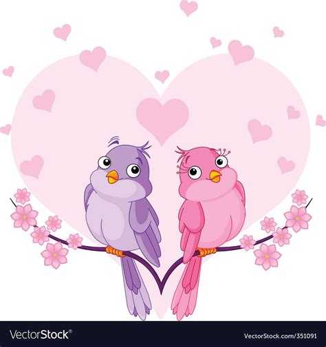 Love birds Royalty Free Vector Image - VectorStock | Cartoon birds, Cartoon clip art, Bird clipart