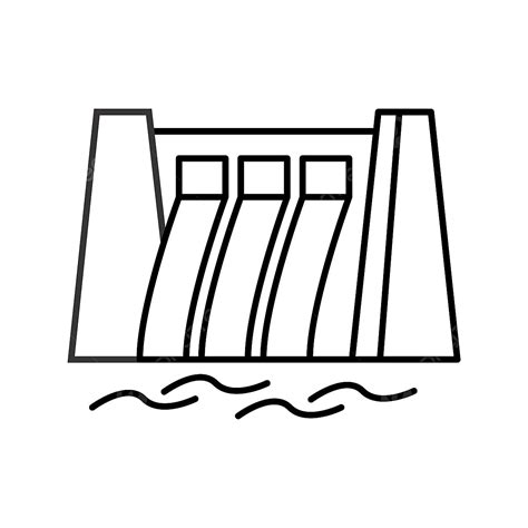 Water Dam Icon For Your Project, Water Drawing, Project Drawing, Water ...