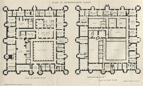 Plan of Herstmonceux Castle