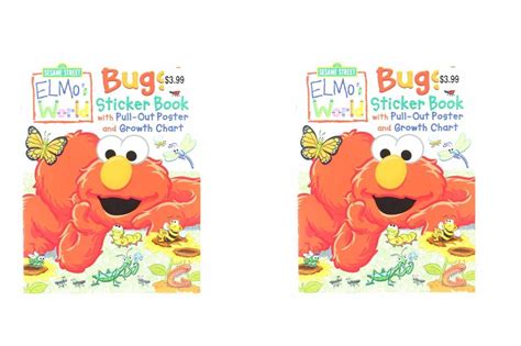 Set of 2 123 Sesame Street Elmo's World Bugs Sticker Book 805219070314 ...