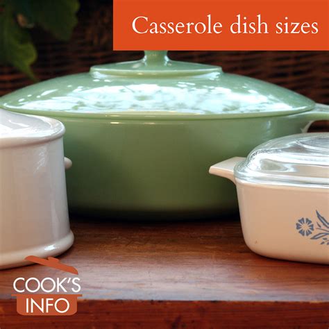 Casserole dish sizes - CooksInfo