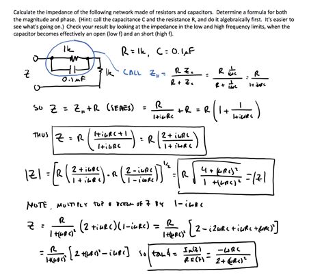 Solved Calculate the impedance of the following network made | Chegg.com