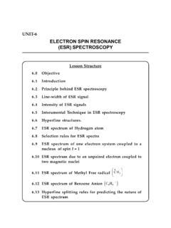 ELECTRON SPIN RESONANCE (ESR) SPECTROSCOPY / electron-spin-resonance-esr-spectroscopy.pdf / PDF4PRO