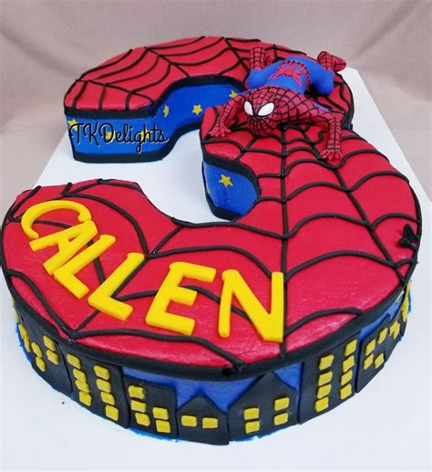 Spiderman Cake 3 Year Old - birthday card message