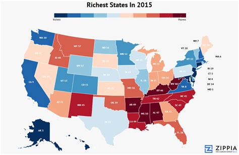 Richest States Map