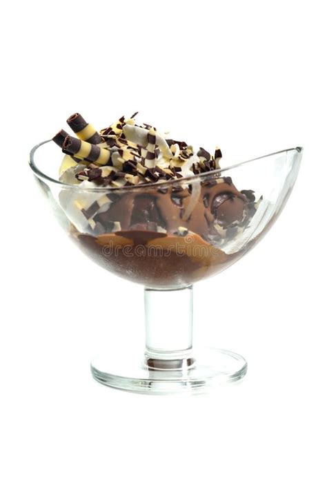 Chocolate ice cream sundae stock image. Image of dessert - 189203449