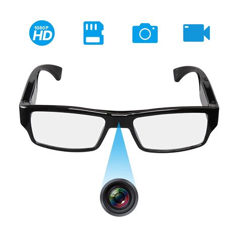 [Upgraded Version] FHD Hidden Camera Eyeglasses – Super Small Surveillance Spy Camera – Video ...