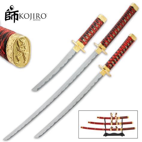 Kojiro Imperial Red Daisho Sword Set And