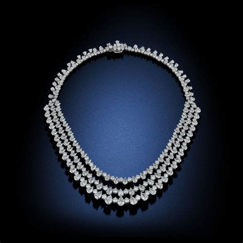 80.20 Carat Three Tier Diamond Necklace – Rosenberg Diamonds & Co.