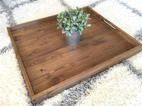 Rustic Wooden Ottoman Tray Ottoman Tray Wooden Tray Rustic - Etsy