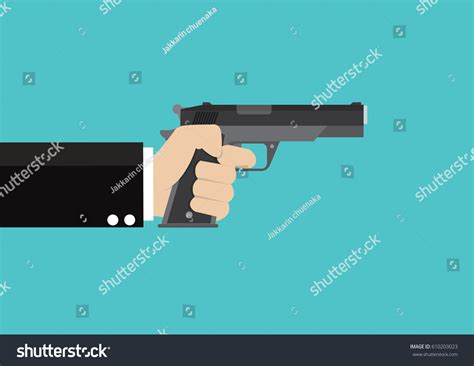 Cartoon Gun Hand Vector Eps10 Stock Vector (Royalty Free) 610203023 | Shutterstock