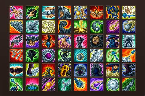 3552 RPG Icons Pixel Art