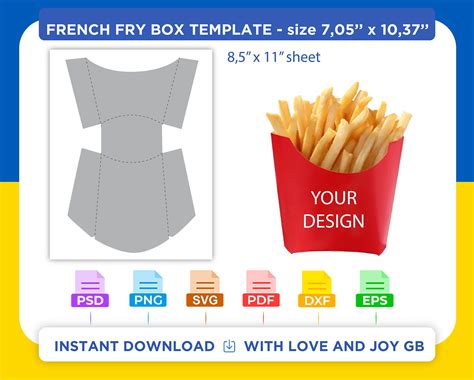 Mcdonalds Fries Box Template