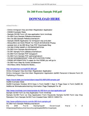 Ds260 sample form - Fill Out and Sign Printable PDF Template | SignNow