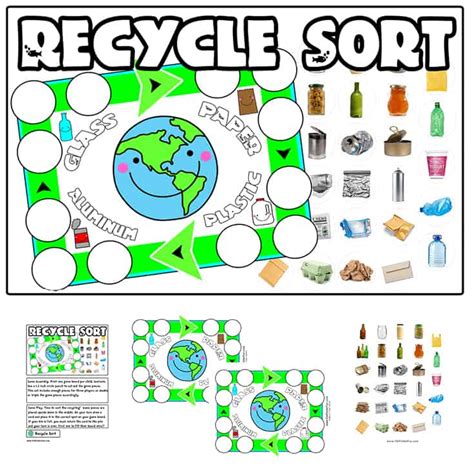 Recycle Sorting Game - File Folder Fun