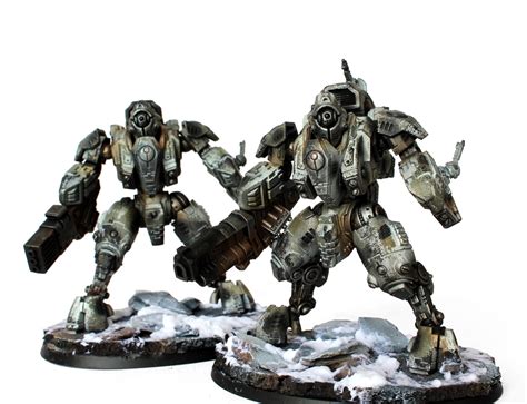 Showcase: Tau XV95 Ghostkeel Battlesuits - Tale of Painters