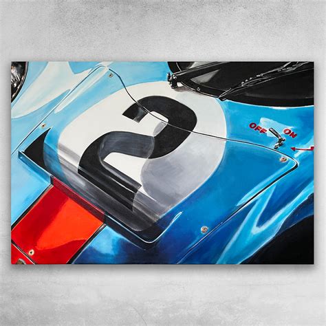 Artwork of Porsche 917 winner 24 hours of Daytona in Gulf livery