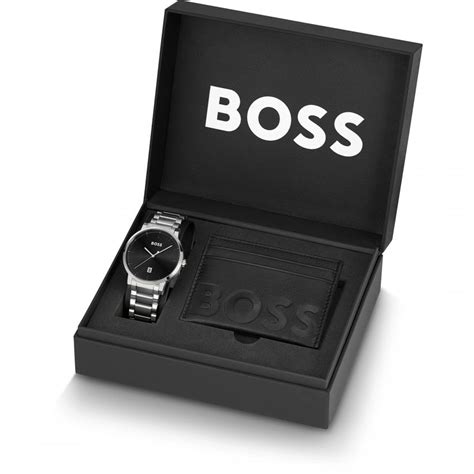 BOSS Confidence Watch and Black Card Holder Gift Set 1570146 | Francis & Gaye Jewellers