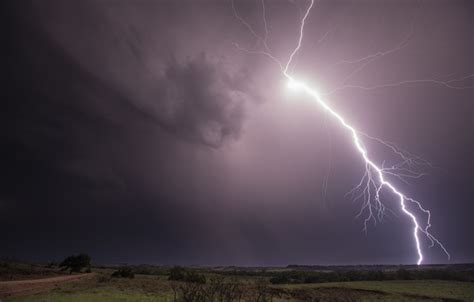 Wallpaper field, clouds, zipper, storm, storm, field, lightning, clouds ...