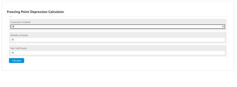 Freezing Point Depression Calculator - Calculator Academy