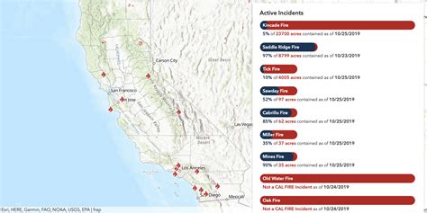 California Wildfire Map: Kincade and Tick Fires Spread, Evacuations Expand - Newsweek
