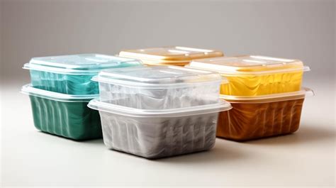 Premium AI Image | Plastic food containers on white