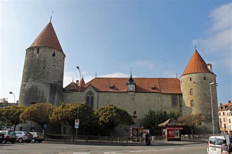 Château d’Yverdon Castle on Lake Neuchâtel - Lake Geneva Switzerland