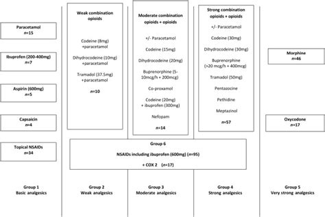 Analgesic categorization for prescribing analgesics and NSAIDs in ...