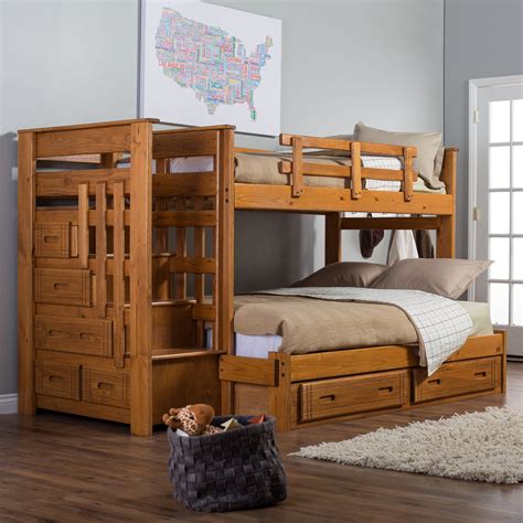 Stairway II Twin over Full Bunk Bed with Stairs - Kids Storage Beds at Hayneedle | Bunk beds ...