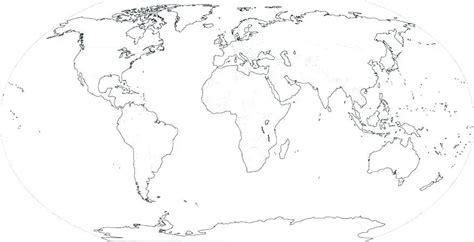 Blank World Map With Oceans