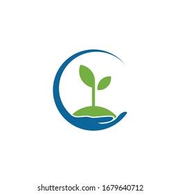 Logo Design Plant Nursery Organic Farming Stock Vector (Royalty Free ...