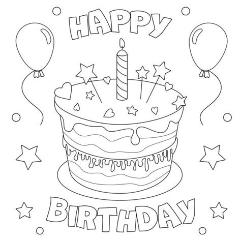 Cartoon Of A Big Cakes For Birthday Illustrations, Royalty-Free Vector ...