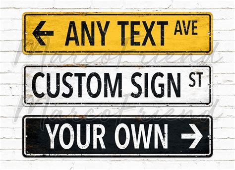 Custom Street Sign, Personalized Road Sign, Outdoor Metal Sign - Etsy