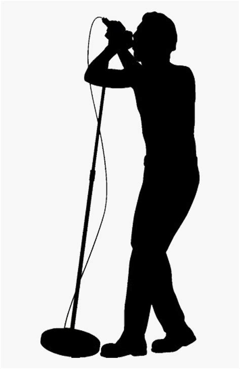 Singer Silhouette Singing Male Clip Art - Male Singer Silhouette Png ...