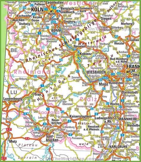 Rhineland-Palatinate road map