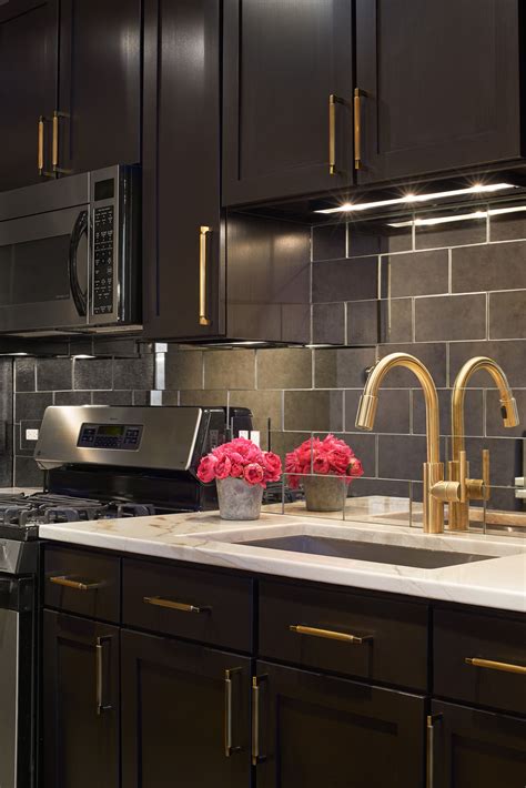 Black Kitchen Cabinets With Gold Hardware