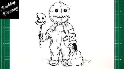 How to Draw Sam from Trick 'r Treat - YouTube