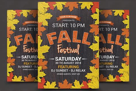 Fall Festival Flyer Template Free Download - Itfonts.com