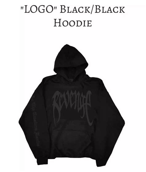 Revenge Revenge Logo Black Hoodie | Grailed