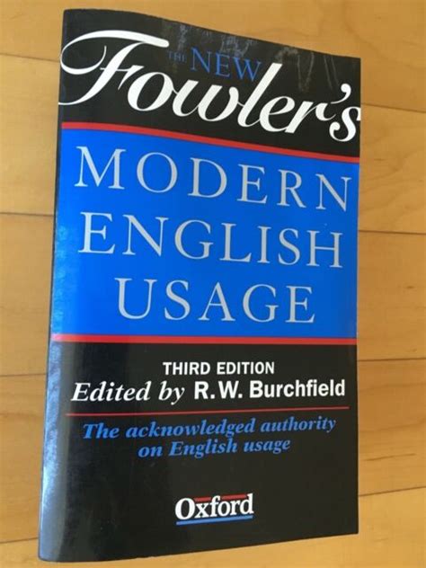 The New Fowler's Modern English Usage by H. W. Fowler (1996, Hardcover) for sale online | eBay