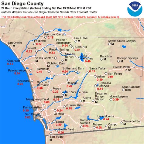 San Diego Weather Center : SAN DIEGO RAIN TOTALS & STORM RECAP: THU 12/11/14 TO SAT 12/13/14