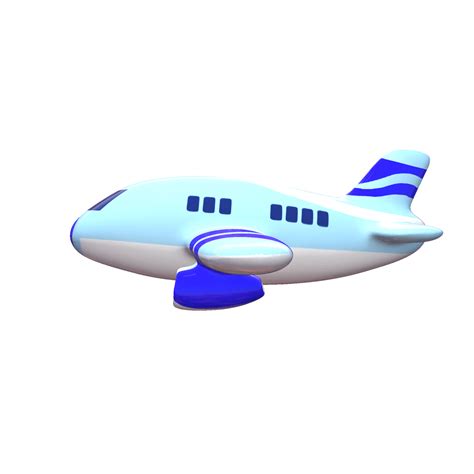 Airplane cartoon png 3d model 10996722 PNG