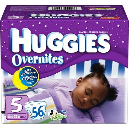 Huggies OverNites Diapers Disney Size 5 27+ LB - 56 CT - Walmart.com