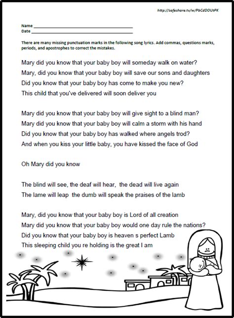 Mary Did You Know Printable Lyrics