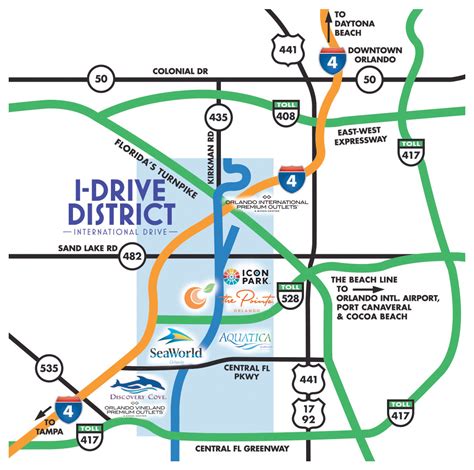 Orlando Maps - Maps of I-Drive - International Drive Resort Area